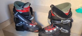 Conjunto ski, botas salomon y bastones