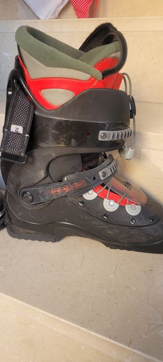 Conjunto ski, botas salomon y bastones