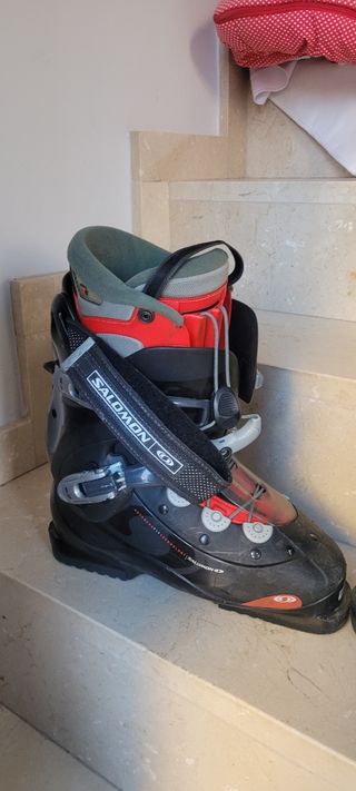 Conjunto ski, botas salomon y bastones
