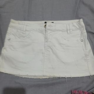 Mini falda vaquera Blanco