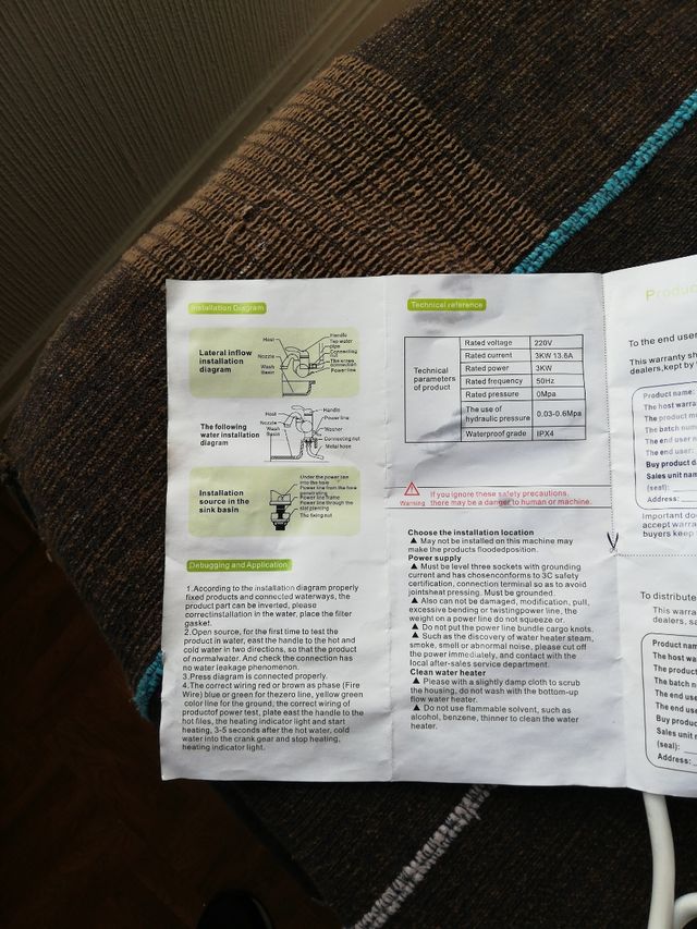 Grifo Termo Electrico