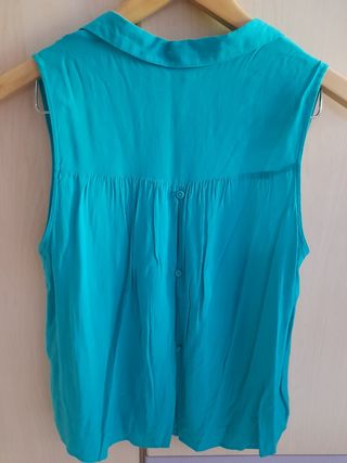 Camisa de tirantes turquesa
