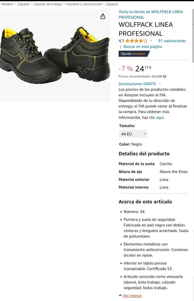 Botas de seguridad WOLFPACK
