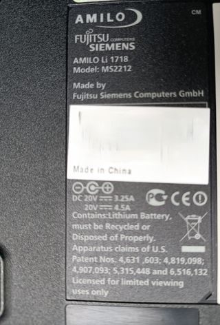 Notebook Fujitsu Siemens Li-1718