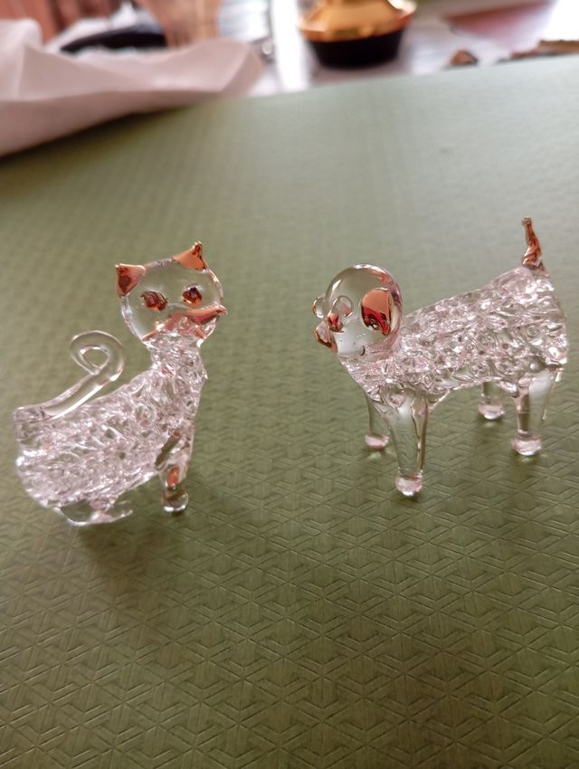 Figuras de cristal. Lote