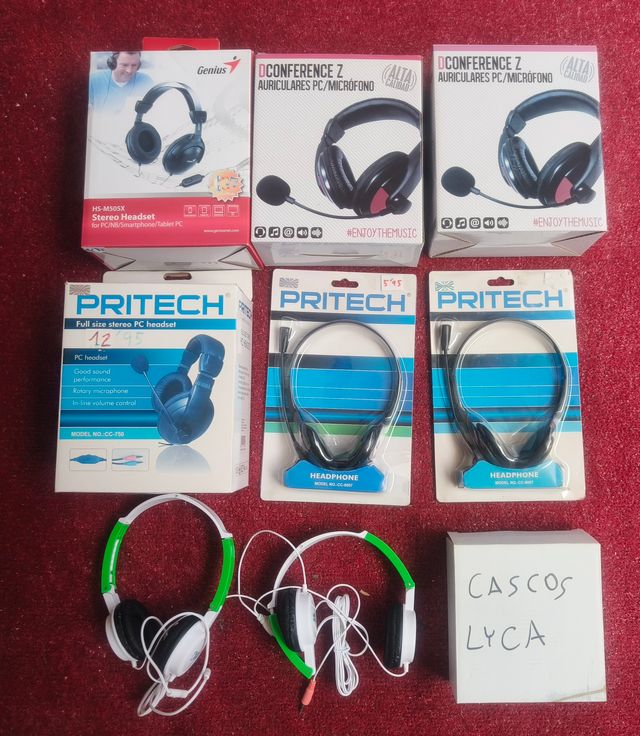 Lote 8 auriculares con micrófono