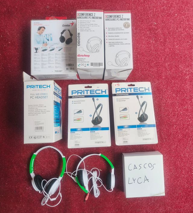 Lote 8 auriculares con micrófono