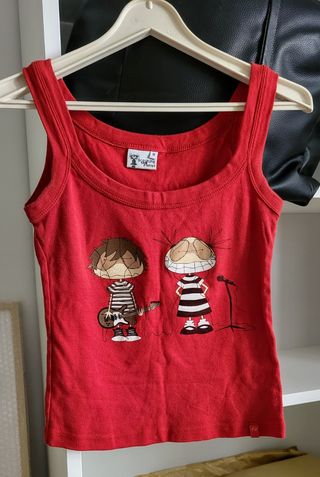 Camiseta roja tirantes Breaking The Pana