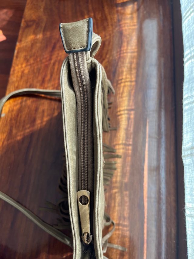 Bolso flecos marrón