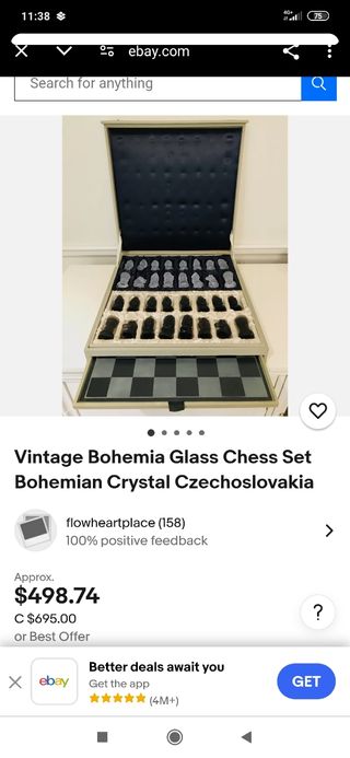 Figuras de Ajedrez de cristal Bohemia de Alejandrí