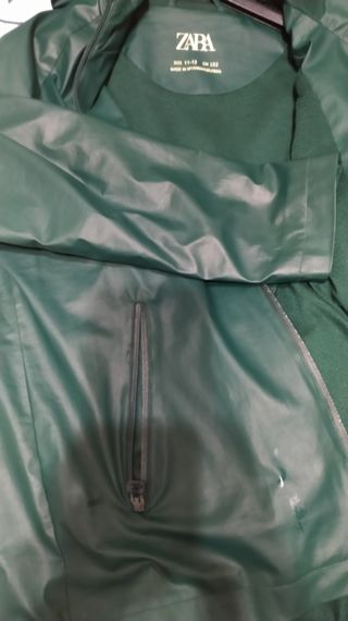 Chubasquero chico verde botella