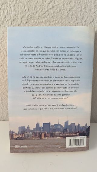 Libro: "Si pudiera volver atrás" MARC LEVY