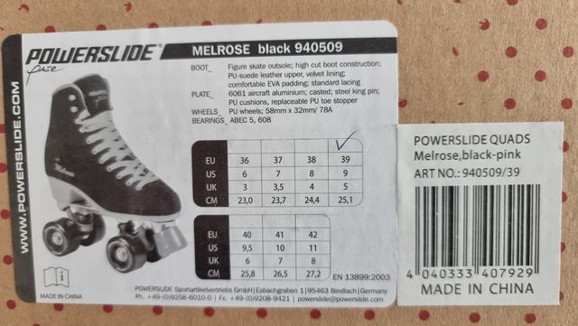 Patins Powerslide Melrose 4 RodasBlack