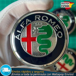X4 Tapacubos Alfa Romeo 60mm Tapa de Llantas Bujes
