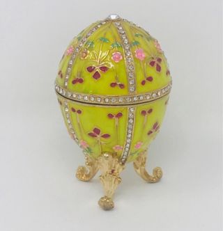 Huevo caja joyero estilo Faberge
