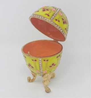 Huevo caja joyero estilo Faberge