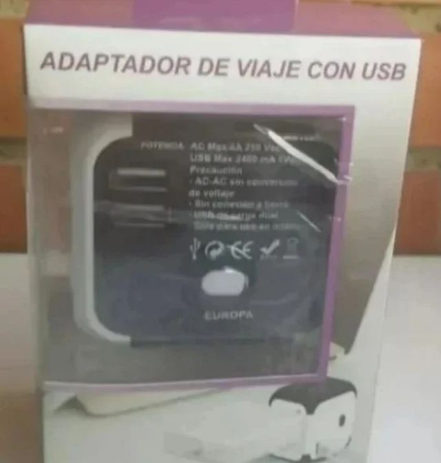 Adaptador de corriente con USB NUEVO
