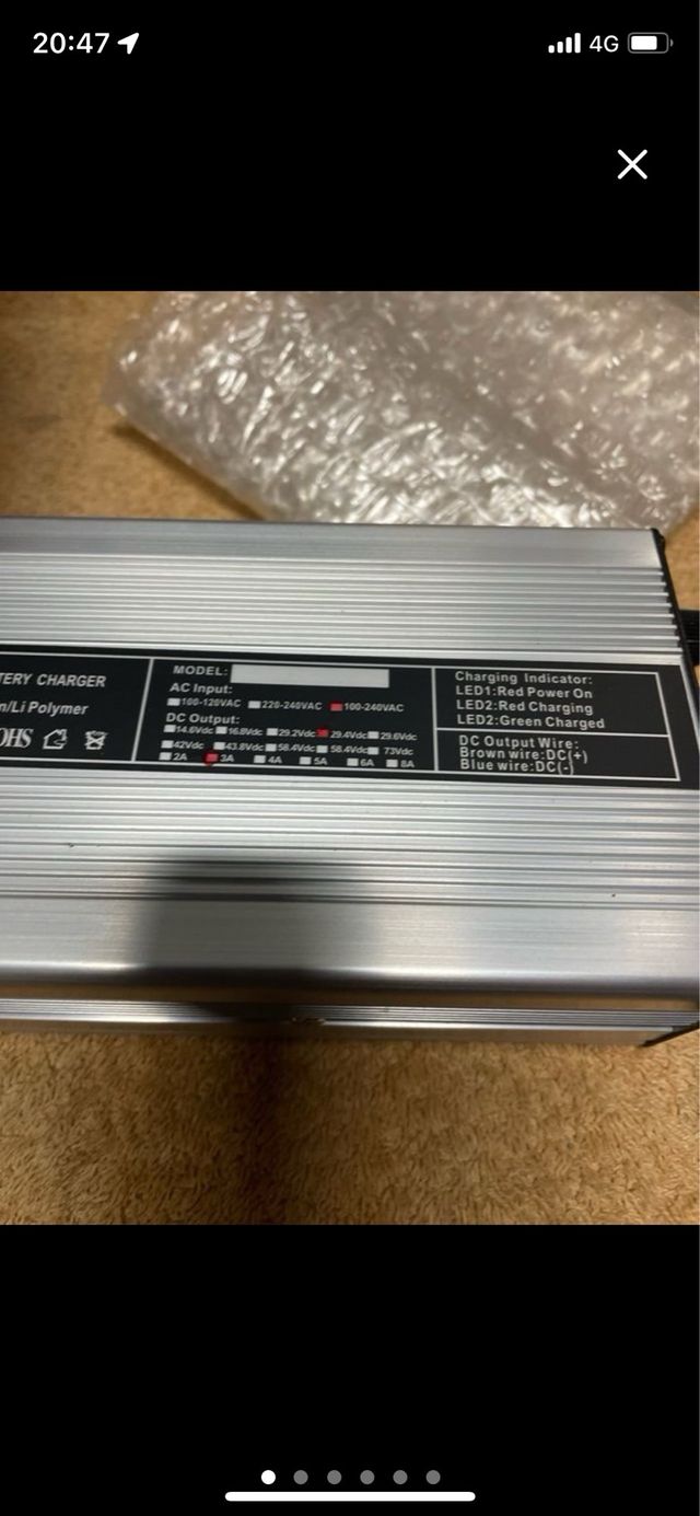 Cargador bateria lition 24 v 3A