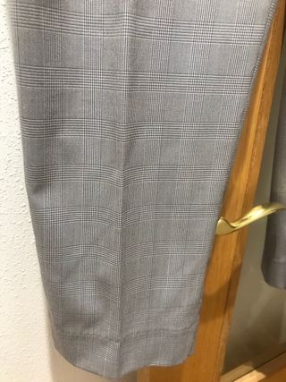Pantalon de vestir de cuadros gris talla 40