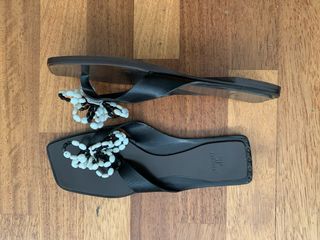 Sandalias planas Farrutx de piel negras  40
