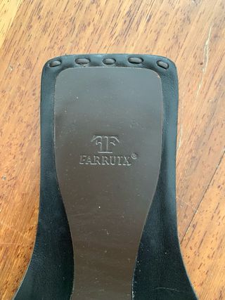 Sandalias planas Farrutx de piel negras  40