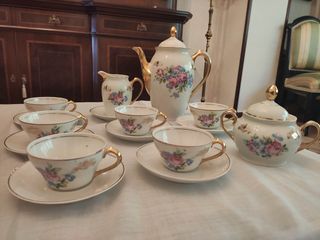 Juego de café de porcelana Santa Clara