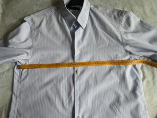 CAMISA AZUL-RAYAS HOMBRE. CALVIN KLEIN