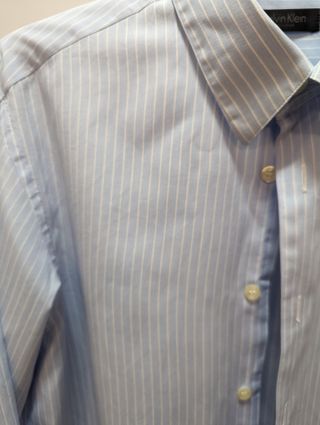 CAMISA AZUL-RAYAS HOMBRE. CALVIN KLEIN