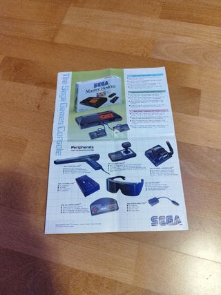 Panfleto Master System Publicidad Dossier Sega
