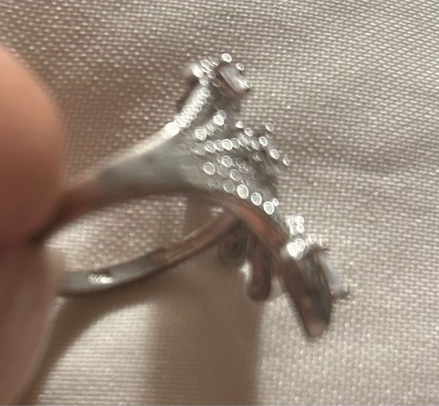 Bellissimo anello art deco argento e zirconi