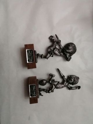 Miniature figure sportive in peltro