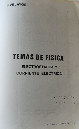 Libro de Electrostática de Velayos