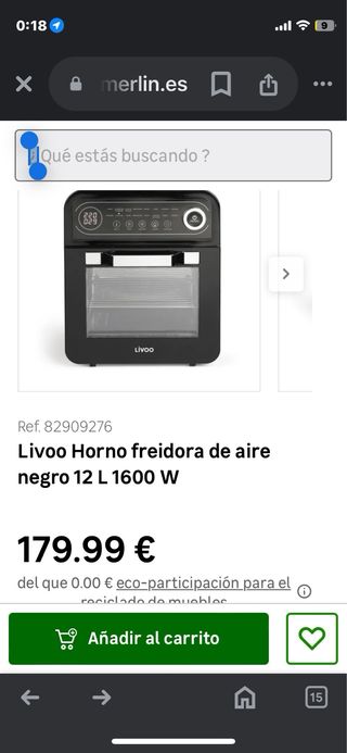 horno  de aire LIVOO