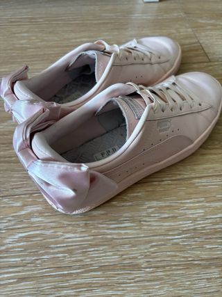 Zapatillas puma rosas lazo