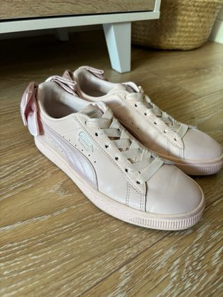 Zapatillas puma rosas lazo