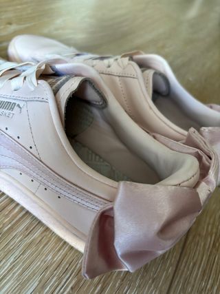 Zapatillas puma rosas lazo