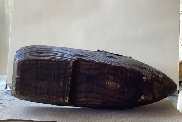 Porta botella de madera artesanal