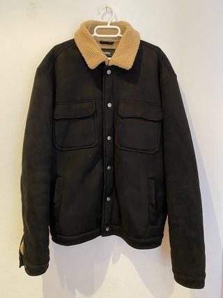 Cazadora Pull&Bear antelina y borreguillo XL