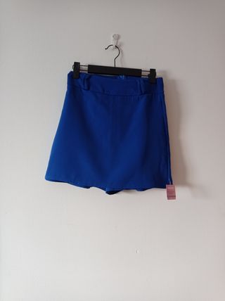 Falda pantalón azulina