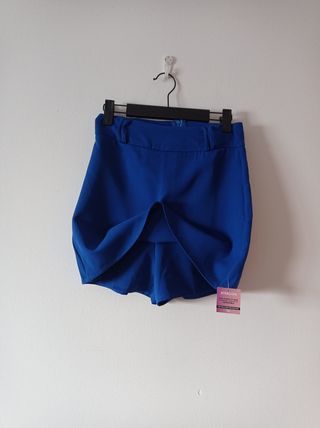 Falda pantalón azulina