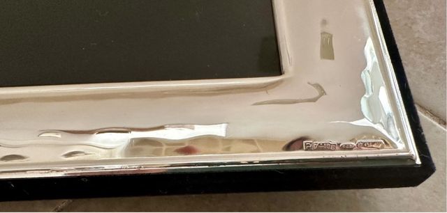 Cornice portafoto in silverplated con punzoni 