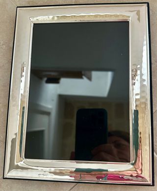 Cornice portafoto in silverplated con punzoni 