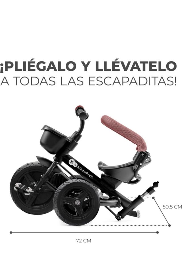 Triciclo con mango y capota