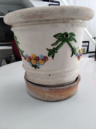 Soporte plato para maceta de barro