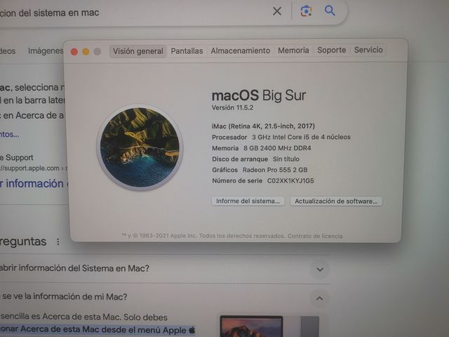 Ordenador iMac (Retina 4K 21,5-inch, 2017)