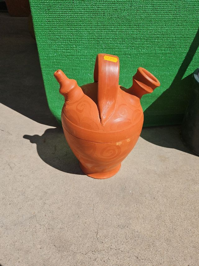Botijo barro rojo artesanal