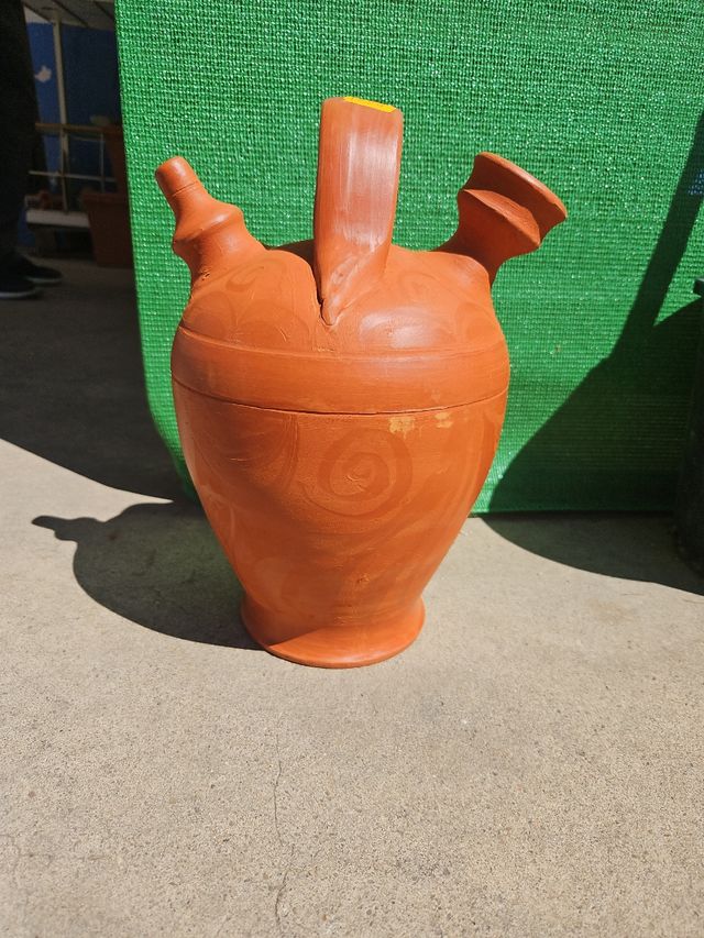 Botijo barro rojo artesanal