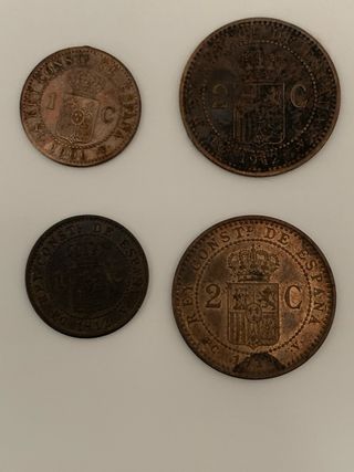 Colección monedas Alfonso XIII  cobre