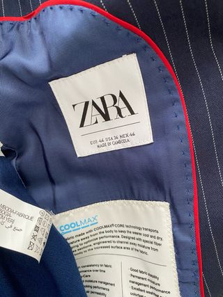 Traje azul marino hombre Zara