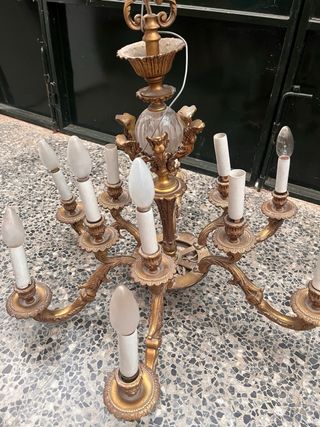 Lampara de bronce 